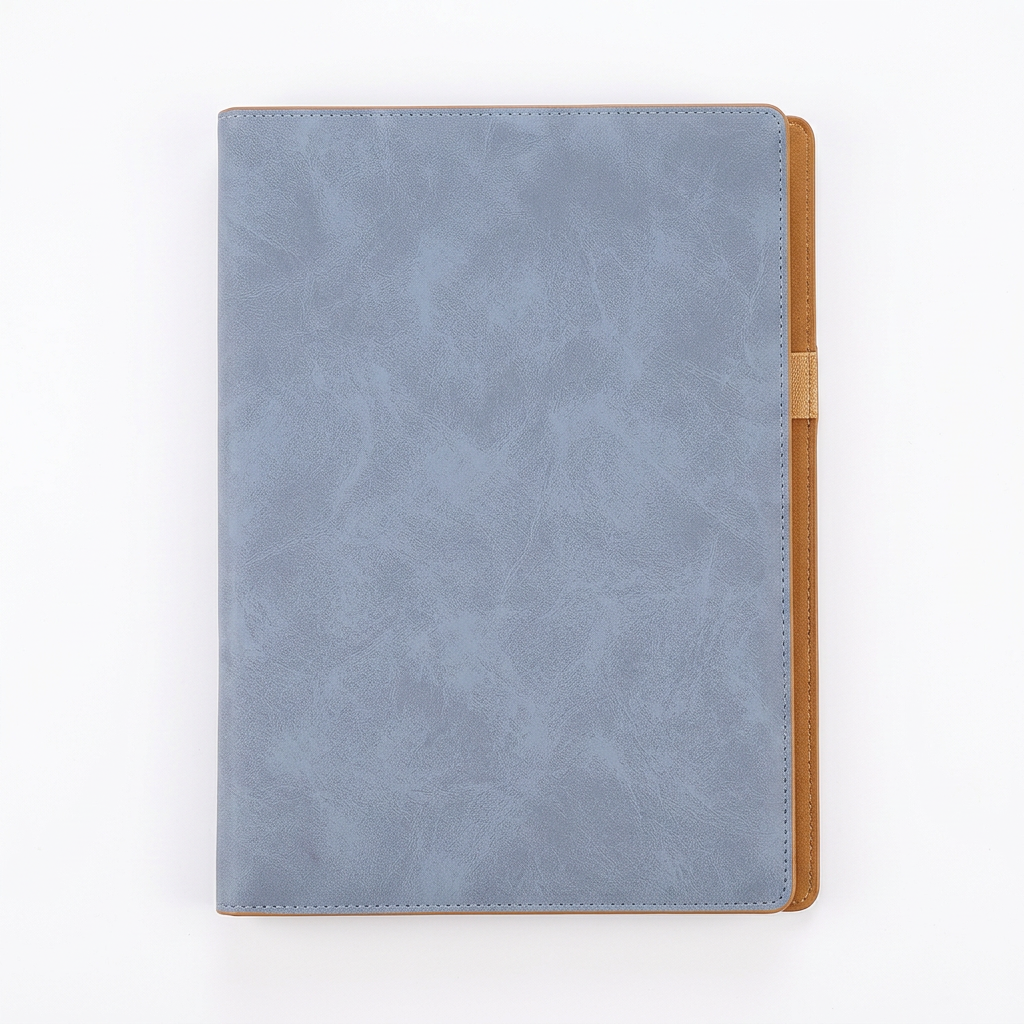 A4 PU leather portfolio folder closed white background main product shot